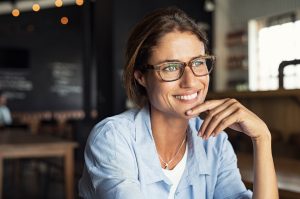 carefree woman not worried medical student insurance