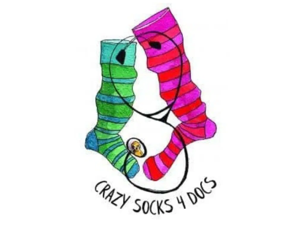 Crazy socks 4 Docs logo