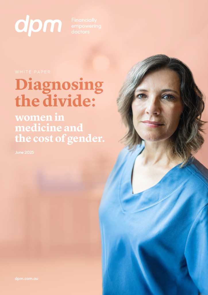 Diagnosing the Divide whitepaper cover — women in medicine and the cost of gender, by DPM Financial Services