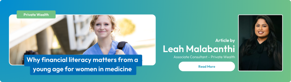 Super 101 for women medical professionals 6 article banner for Why financial literacy matters from a young age for women in medicine